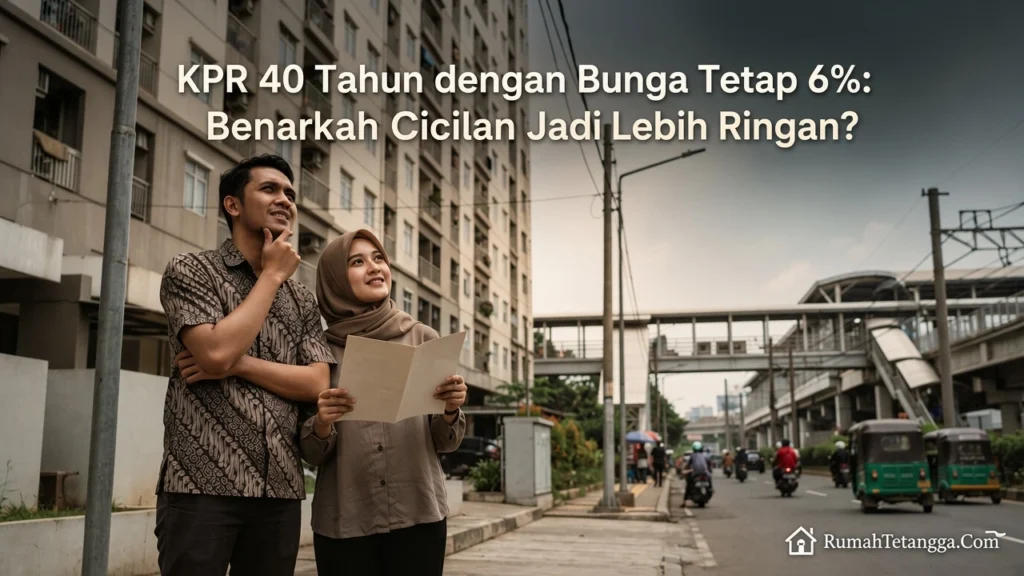KPR 40 Tahun dengan Bunga Tetap 6%: Benarkah Cicilan Jadi Lebih Ringan? Ilustrasi Pasangan Muda yang Akan Ambil KPR 40 Tahun